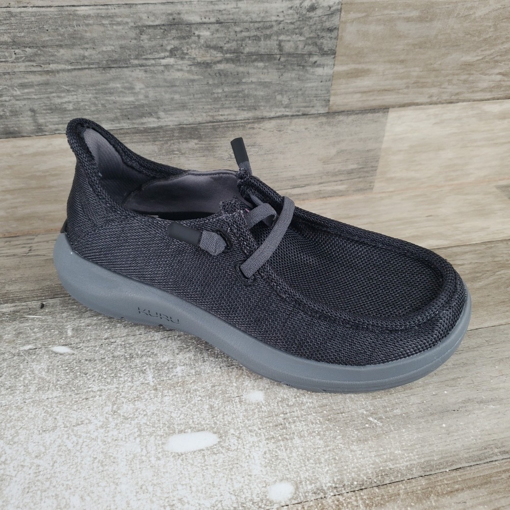 KURU DRAFT Rento Womens Shoes Sz 7.5 M Running Charcoal Knit Lace Up Sneakers
